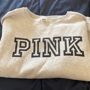 PINK grey crewneck size XXL